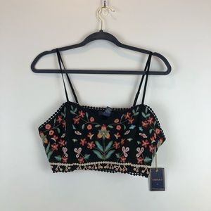 Forever 21 Embroidered Crop Top